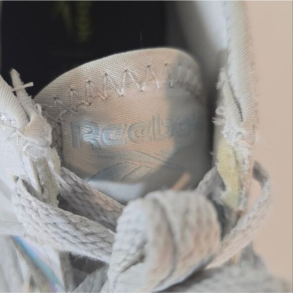 L Reebok Women's Flashfilm 3.0 Running Shoe Cold Grey/Glass Blue/White Size 6.5 - Picture 9 of 10